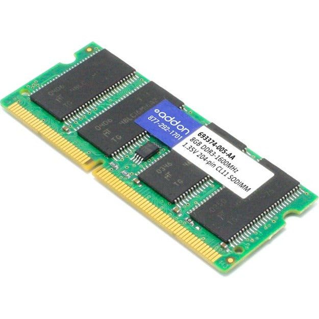 AddOn 693374-005-AA 8GB DDR3 SDRAM Memory Module, Lifetime Warranty, 1600 MHz, Non-ECC