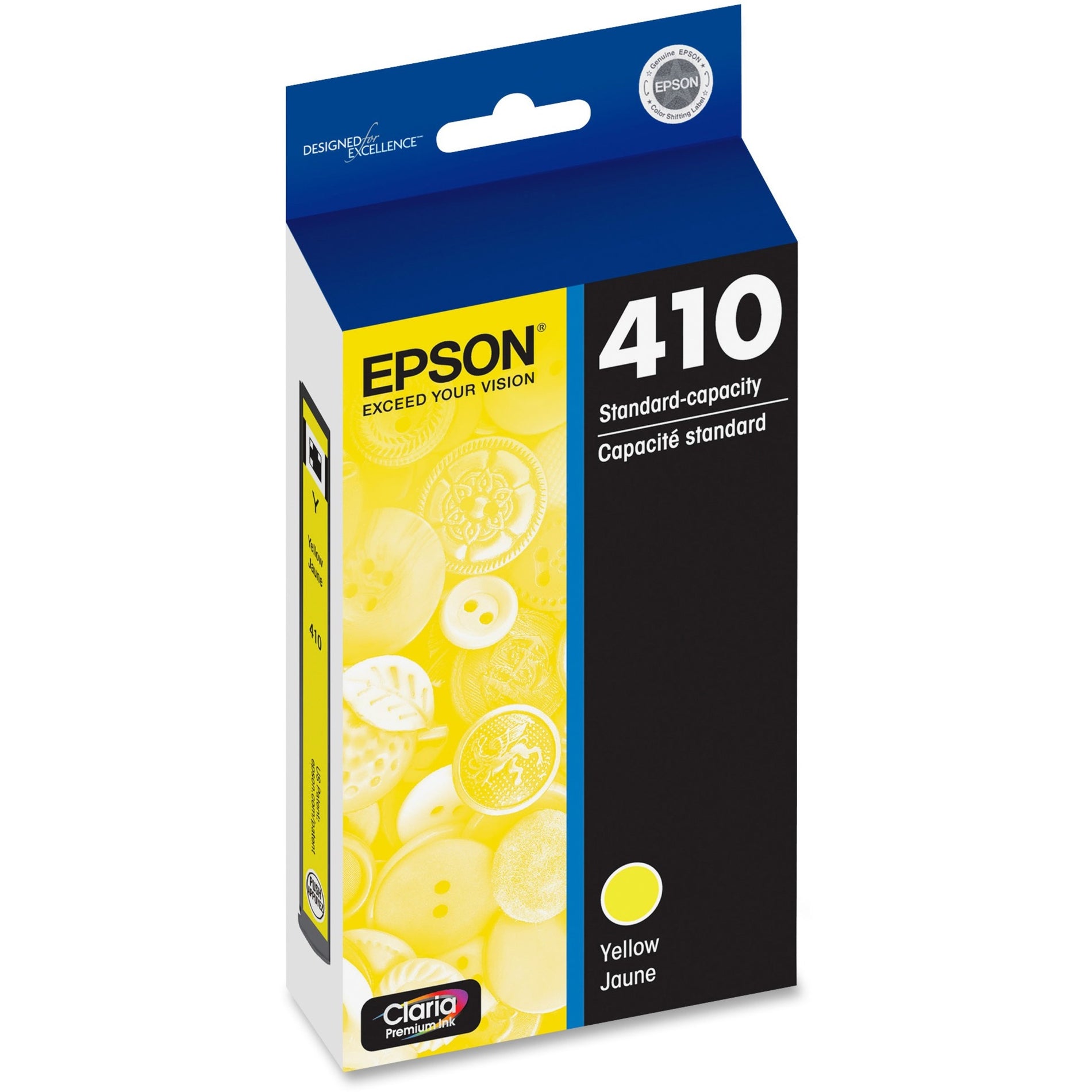 Epson T410420-S 410 Yellow Ink Cartridge, 300 Page Yield