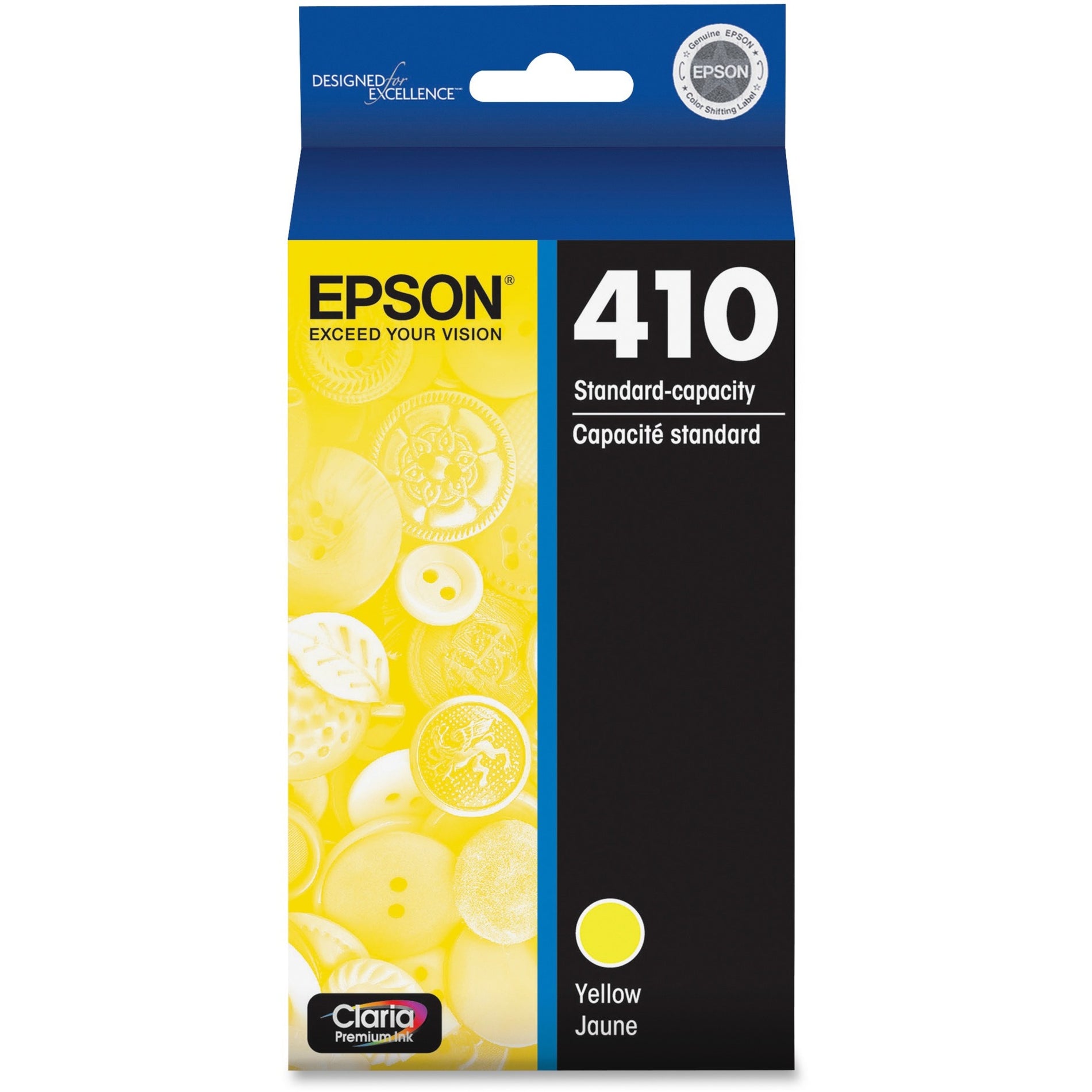 Epson T410420-S 410 Yellow Ink Cartridge, 300 Page Yield