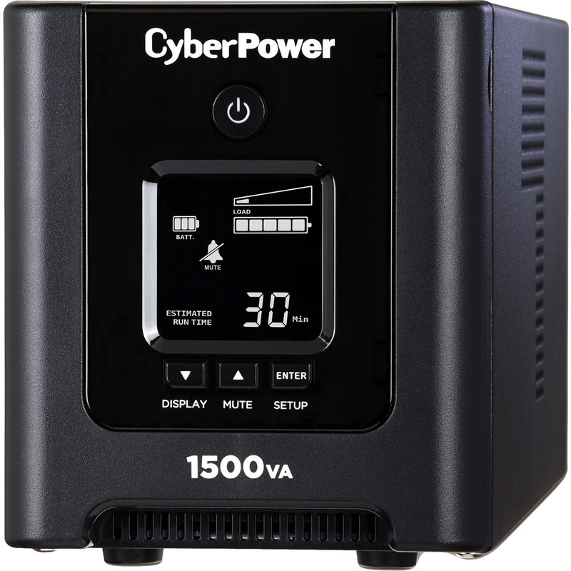 Detailed view of CyberPower OR1500PFCLCD UPS ventilation system and chassis design