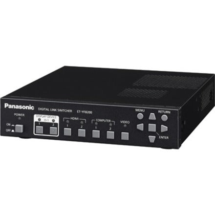 Panasonic ET-YFB200G Digital Link Switcher, 4K Graphics Modes, VGA/DVI/HDMI Connectivity, RJ-45 Ports
