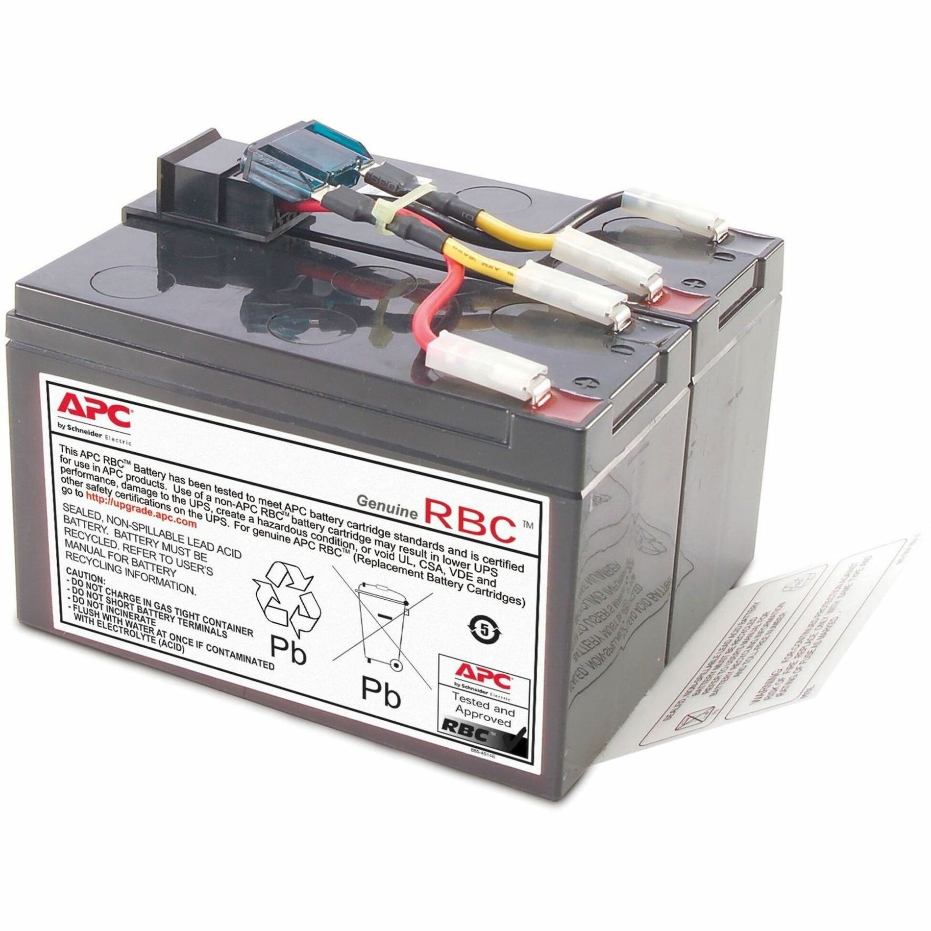 APC RBC48 Replacement Battery Cartridge #48, 2 Year Warranty, Hot Swappable, Lead Acid, 5 Year Maximum Battery Life