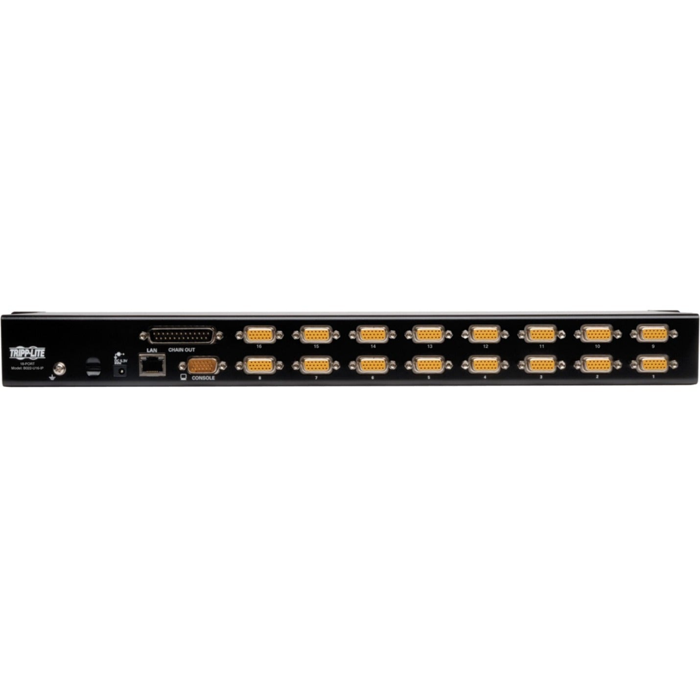Tripp Lite B022-U16-IP NetDirector 16-Port 1U Rack-Mount IP KVM Switch USB/PS2 Combo 2048 x 1536 Resolution 3 Year Warranty