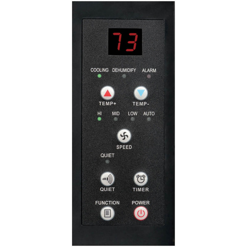 Close-up of SRCOOL7KRM digital control interface showing operation buttons and indicators