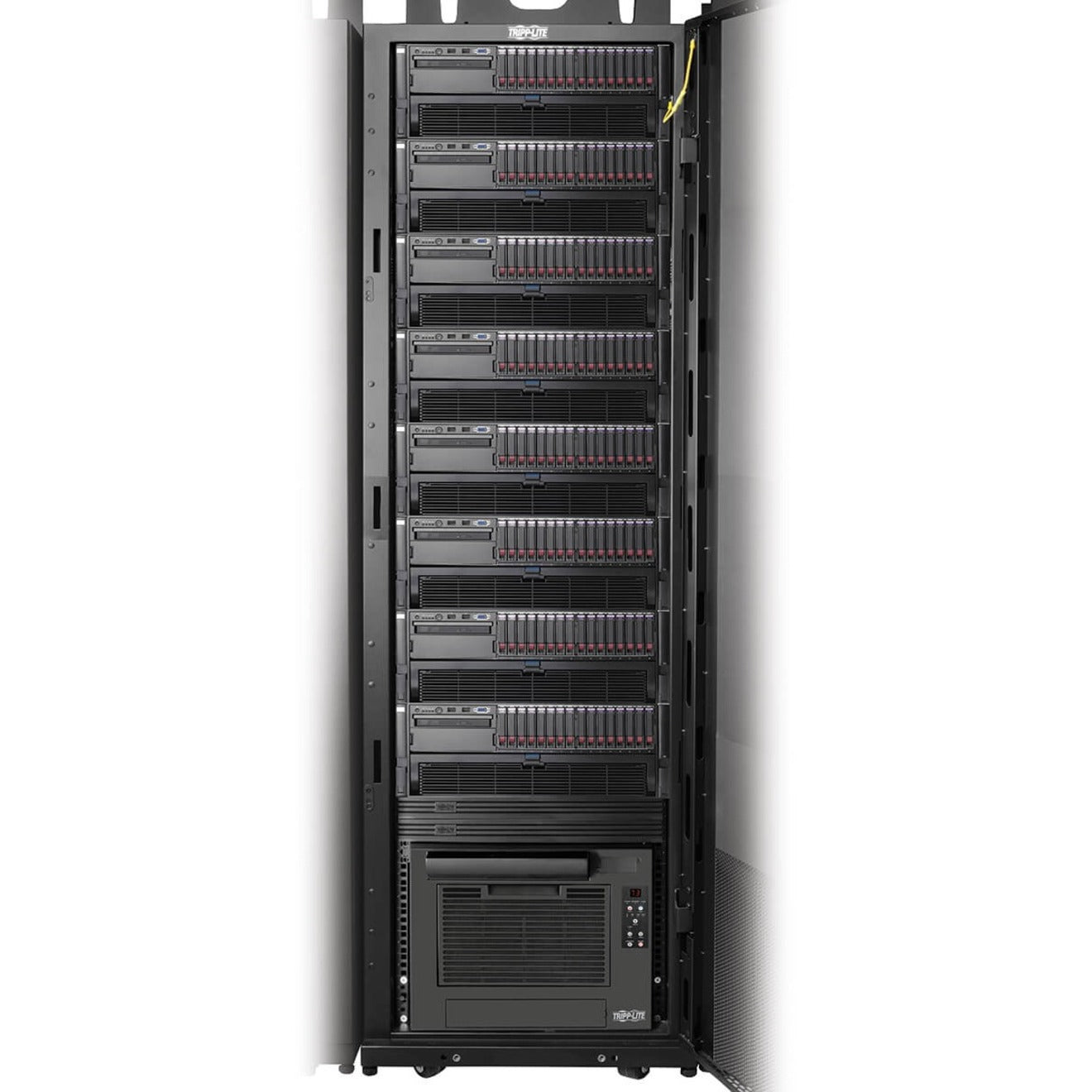 SRCOOL7KRM installed in server rack showing integration with existing equipment-alternate-image4