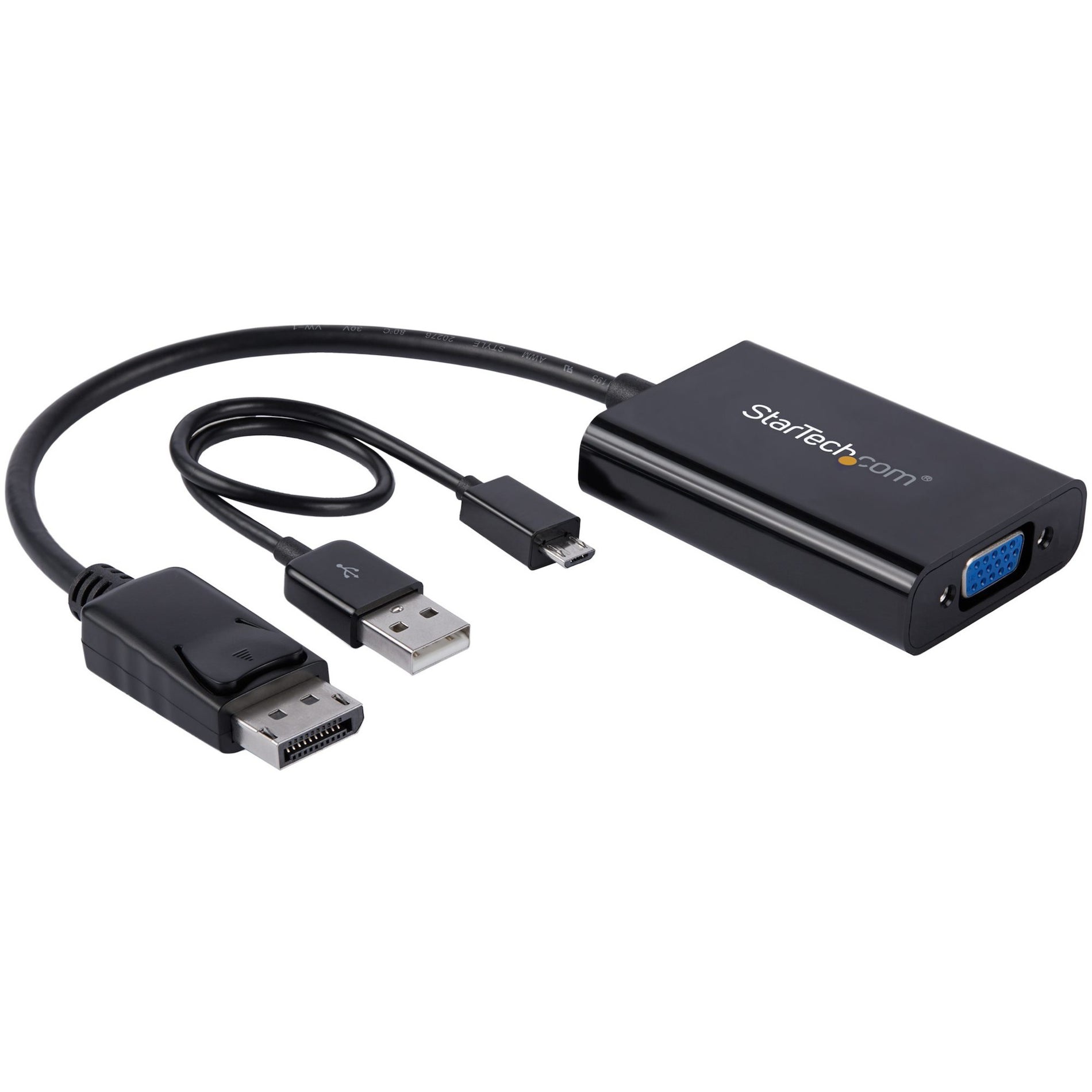 StarTech.com DP2VGAA DisplayPort 到 VGA 适配器带音频 - 1920x1200，USB 供电  星美科技。星美科技