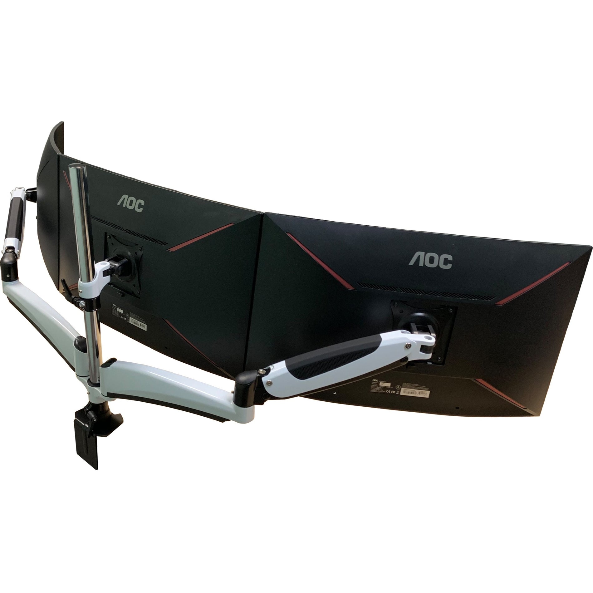 Amer Mounts HYDRA3 Triple Monitor Mount with Articulating Arms, Ergonomic, 360° Rotation, Cable Management