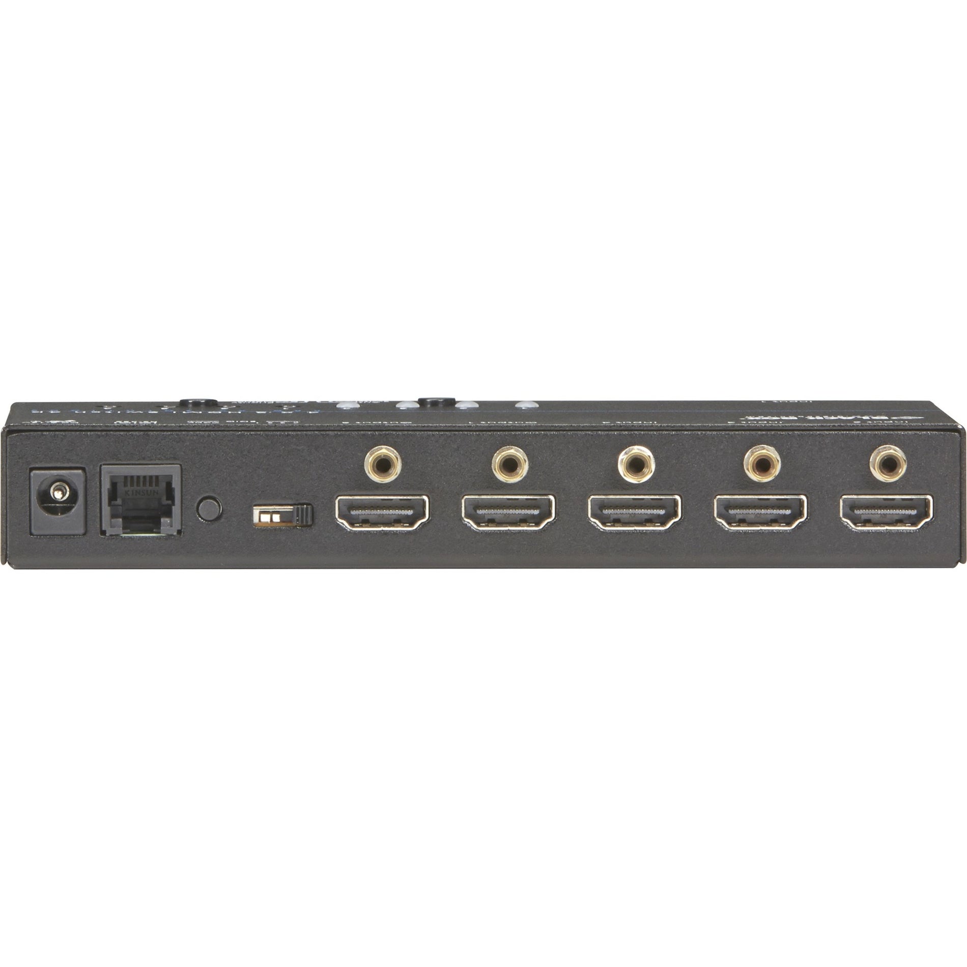 Rear view of Black Box 4K HDMI Matrix Switch showing HDMI ports, RS-232, and power connection-alternate-image2