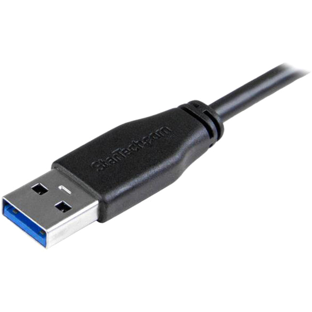 Angled view of USB 3.0 Type-A connector showing slim profile