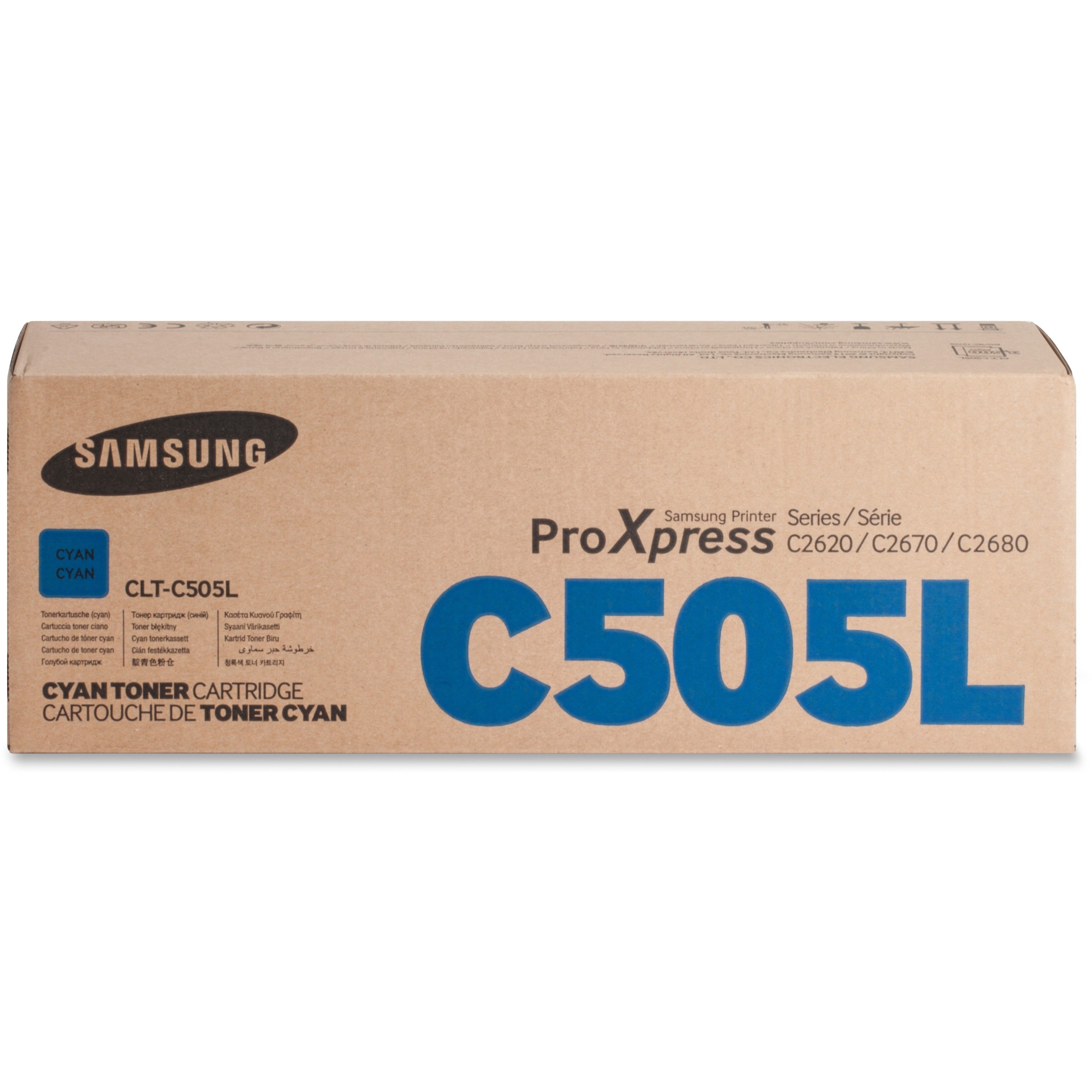 Samsung CLTC505L CLT-C/K/M/Y 505L Toner Cartridge, Cyan, 3500 Page Yield