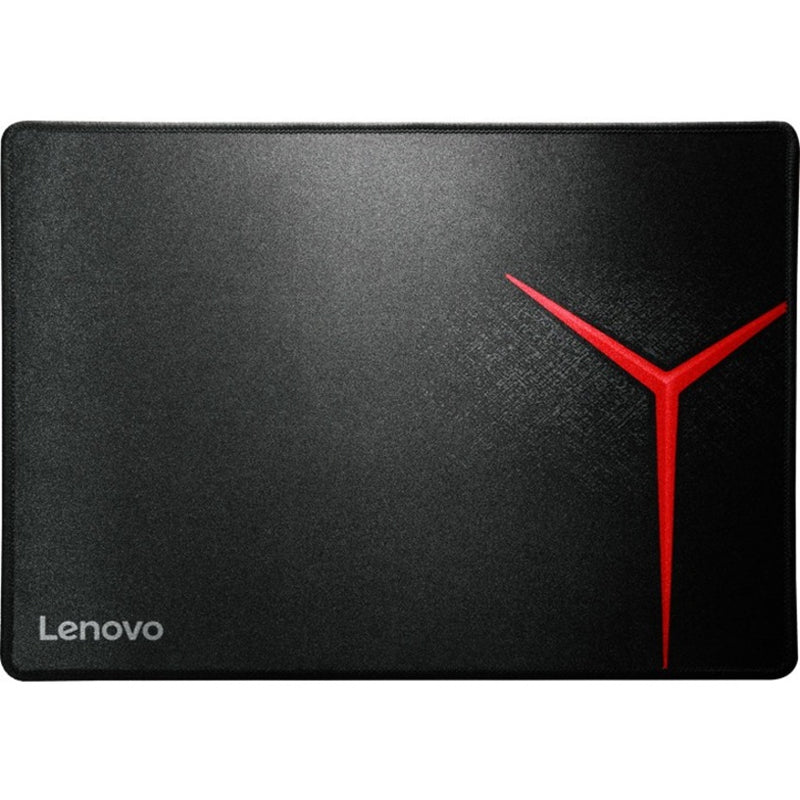 Lenovo Y Gaming Mouse Mat featuring black microfiber surface with red Y logo