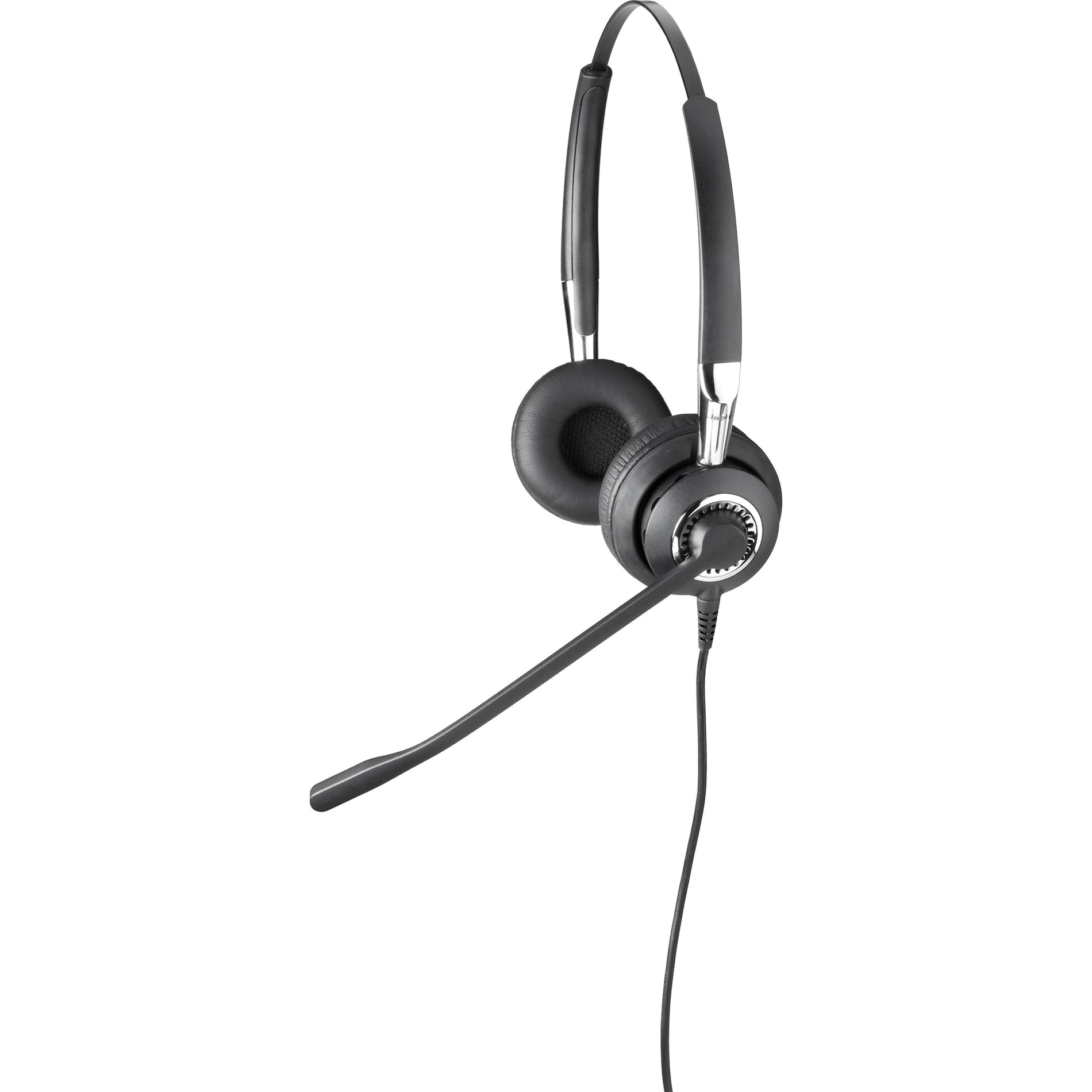 Jabra BIZ 2400 II QD professional headset with dual speakers and boom microphone, shown in side profile against white background-alternate-image1