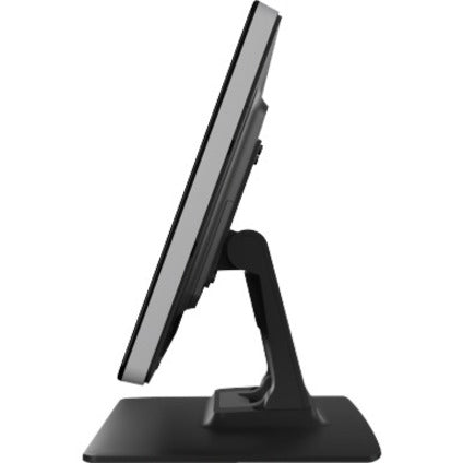 Side profile view of Elo tabletop stand showing structural support and slim design