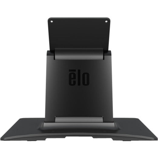 Front view of Elo 15-inch I-Series tabletop stand showing sturdy base and mounting bracket