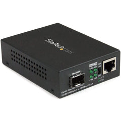 StarTech.com MCM1110SFP Gigabit Ethernet Fiber Media Converter with Open SFP Slot Supports 10/100/1000 Networks  스타 테크닷컴 MCM1110SFP 기가비트 이더넷 광섬유 미디어 컨버터 오픈 SFP 슬롯 지원 10/100/1000 네트워크