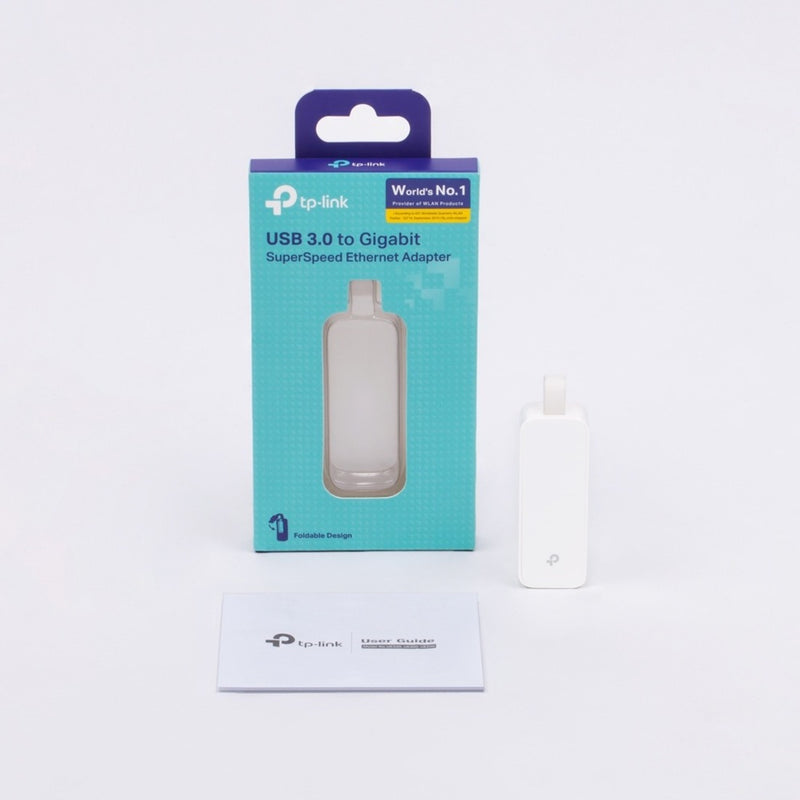 TP-Link UE300 retail packaging and contents