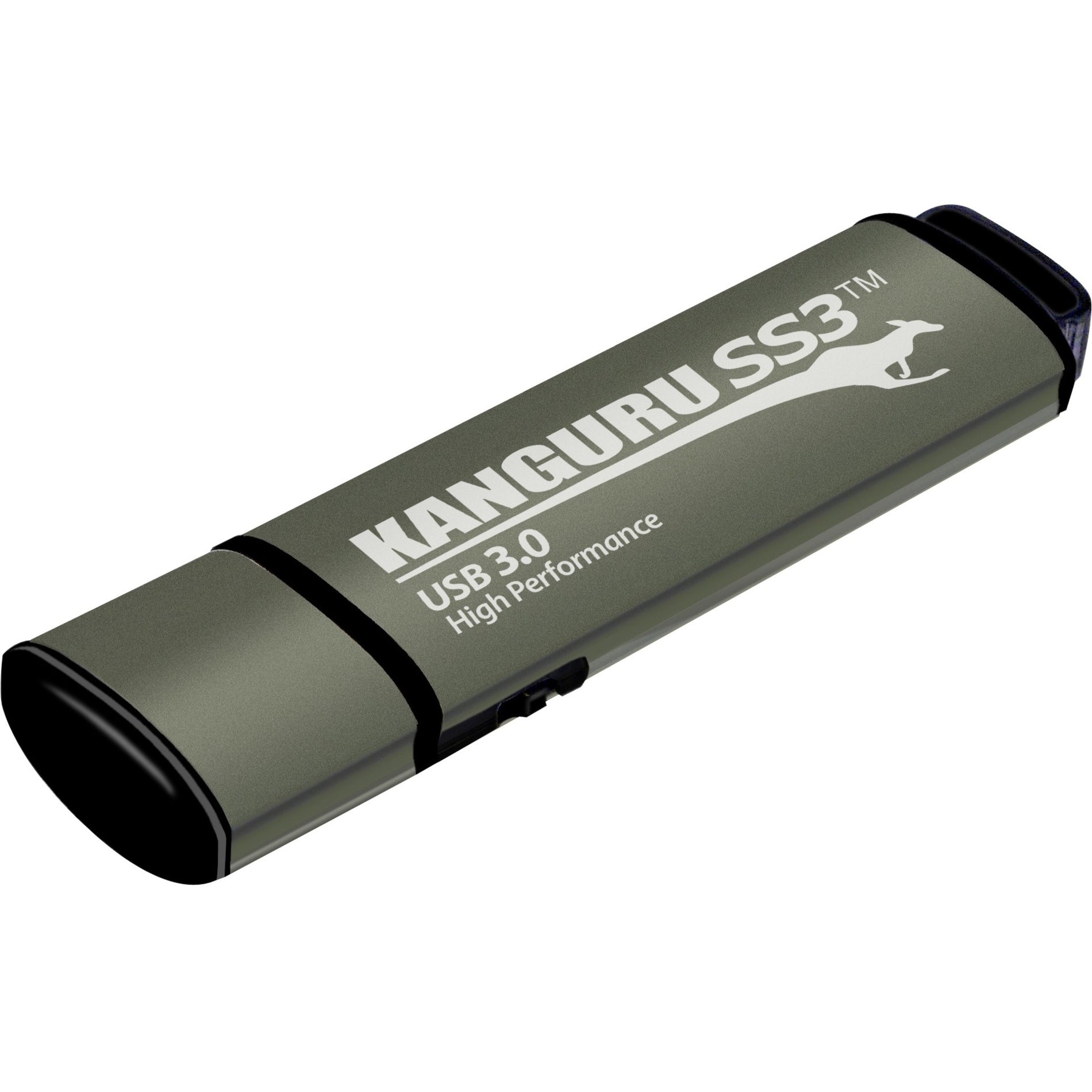 Kanguru KF3WP-256G SS3 محرك أقراص USB 3.0 فلاش مع مفتاح حماية الكتابة المادي، ٢٥٦ جيجابايت