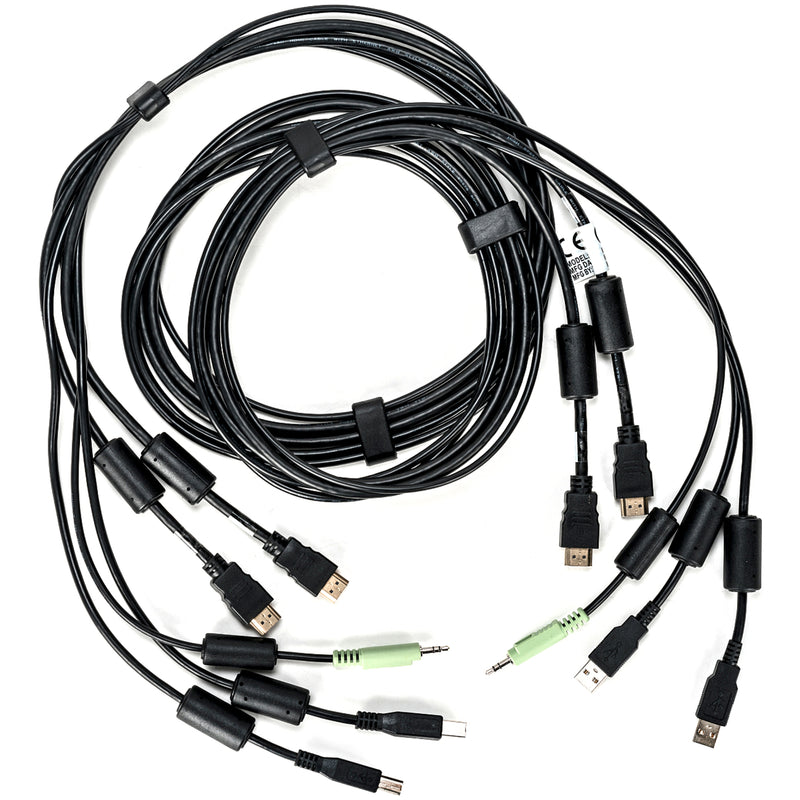 Overhead view of AVOCENT CBL0116 KVM cable showing cable management system and full length configuration