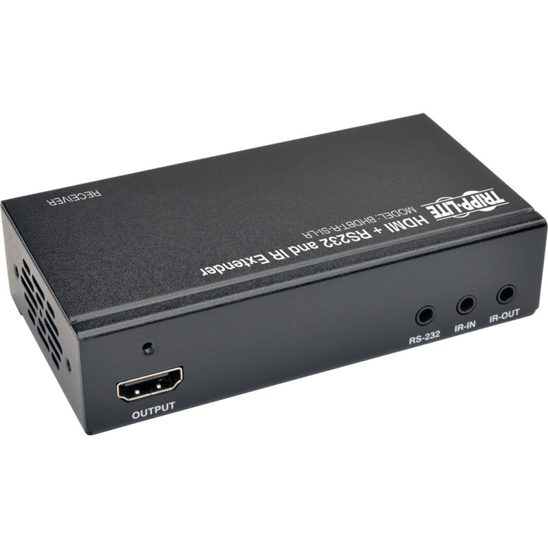 Front view of Tripp Lite HDBaseT receiver showing HDMI output port and control interfaces