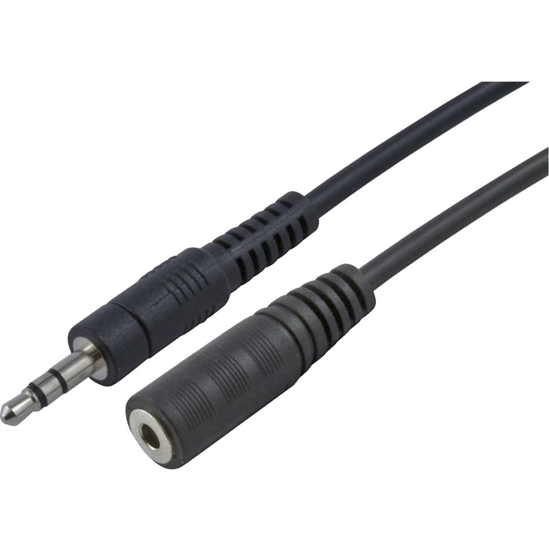 4XEM 15ft 3.5mm stereo audio extension cable with male and female connectors featuring strain relief and shielded design-alternate-image1