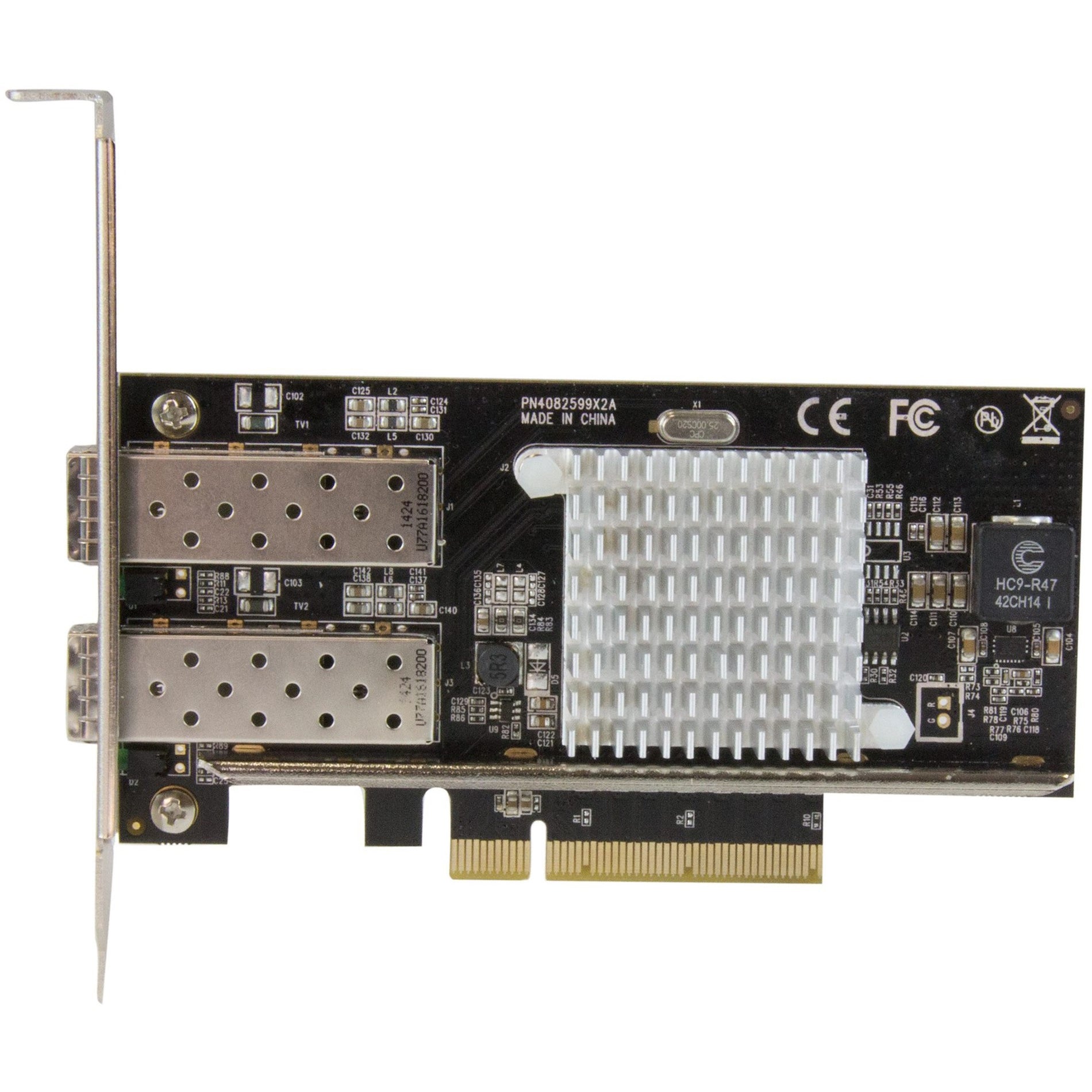 StarTech.com - ستار تك  بطاقة شبكة ليفية 10 جيجا بايت بـ 2 منفذ مع SFP+ - PCIe، رقاقة إنتل، توصيل إيثرنت عالي السرعة