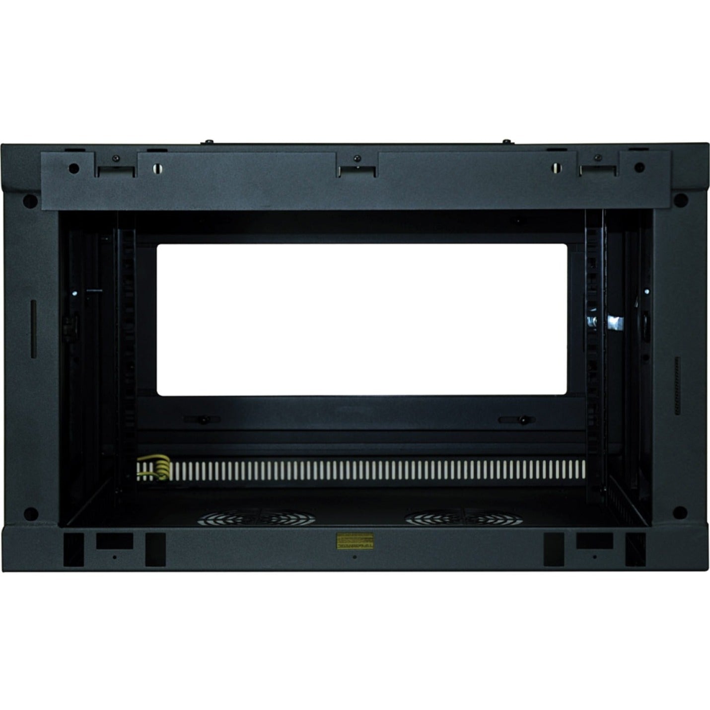 Interior view of Tripp Lite 6U rack showing mounting rails and ventilation features-alternate-image2