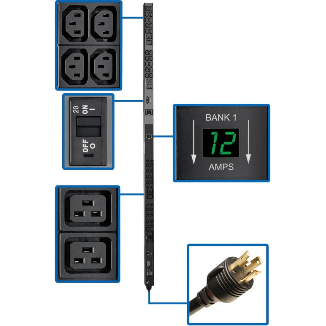 Tripp Lite Metered PDUMV30HV2 48-Outlet PDU, 230V AC, 5800W
