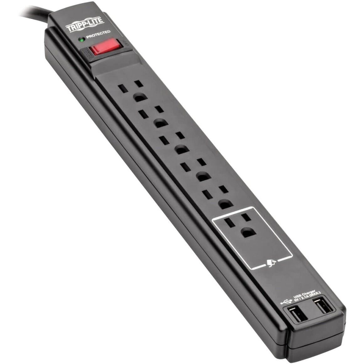 Tripp Lite TLP606USBB Proteggi! 6-Outlet Surge Suppressor/Protector 6-Ft. Cord 990 J