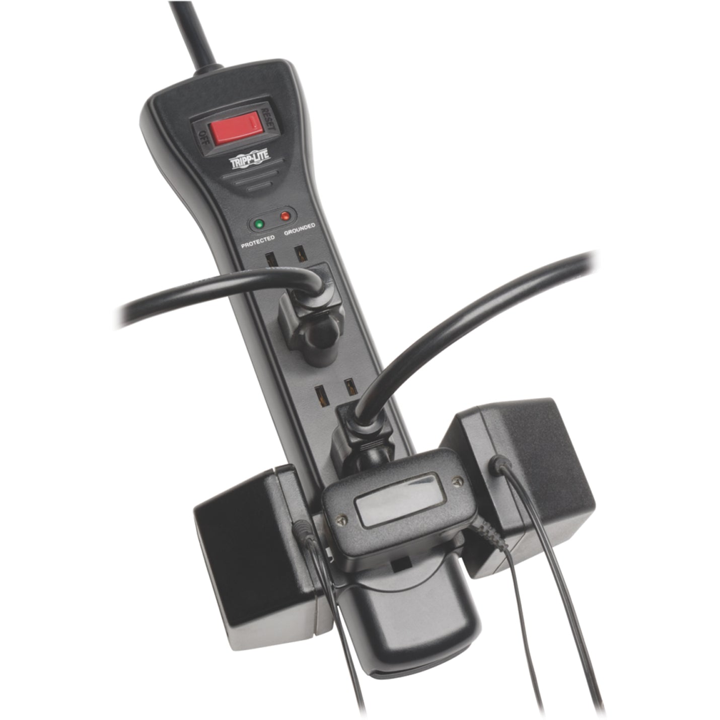 Demonstration of Tripp Lite SUPER725B with multiple power adapters connected-alternate-image6