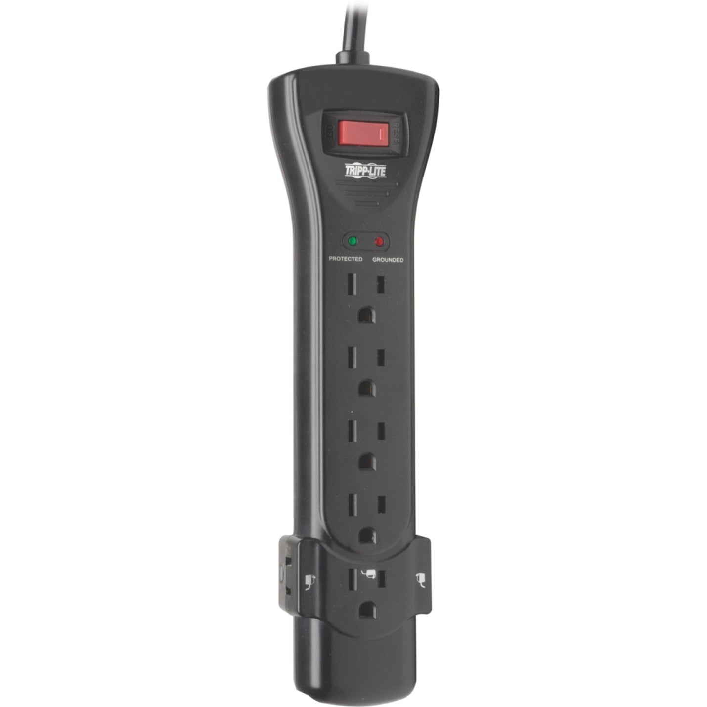 Tripp Lite SUPER725B Protect It! 7-Outlet Surge Protector 25 ft. Cord 2160 Joules Black Housing Lifetime Warranty  Tripp Lite SUPER725B Beveilig het! 7-Outlet Overspanningsbeveiliging 25 ft. Snoer 2160 Joules Zwarte Behuizing Levenslange Garantie