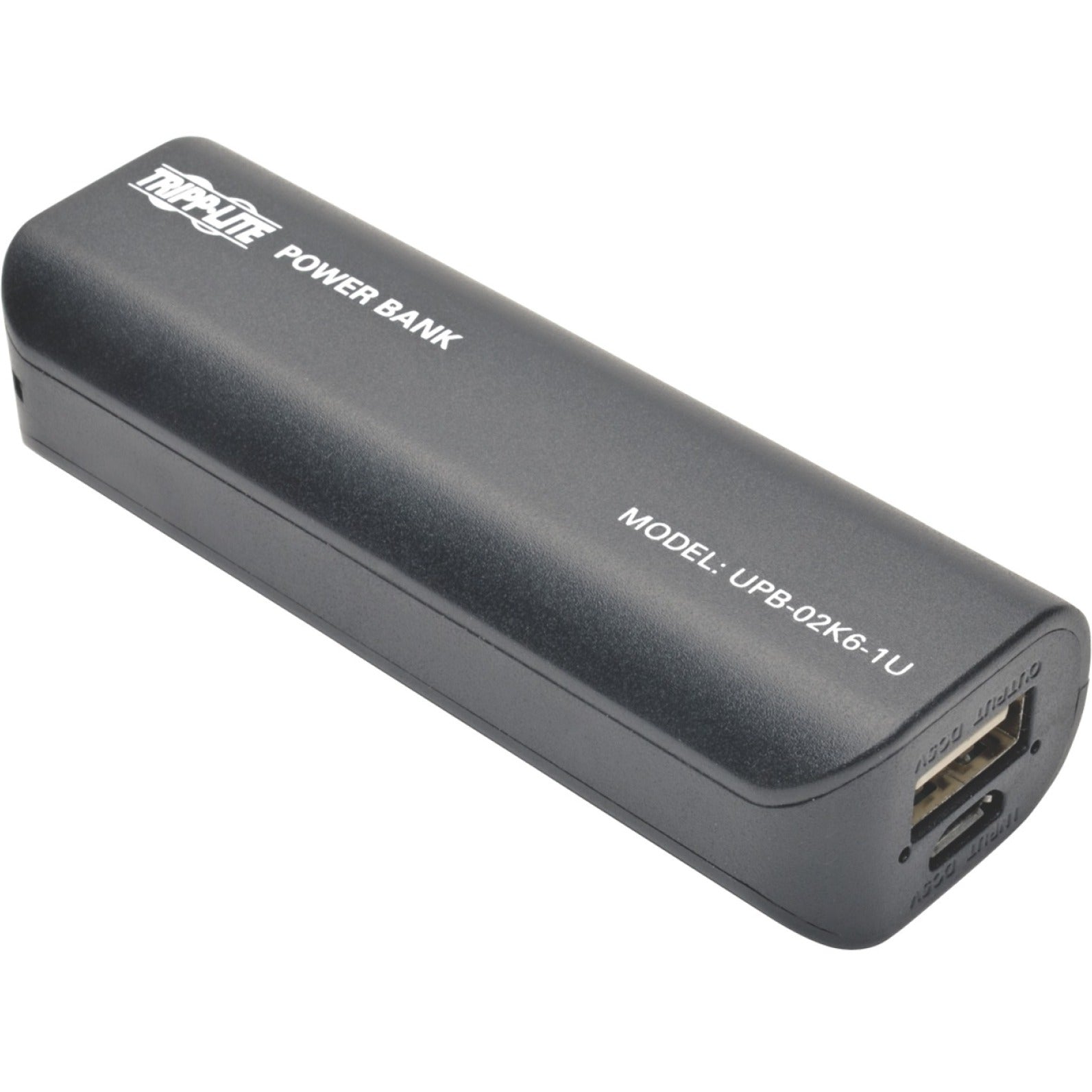 Tripp Lite UPB-02K6-1U 휴대용 2600mAh 모바일 파워 뱅크 USB 배터리 충전기 소형 및 편리한 충전 솔루션