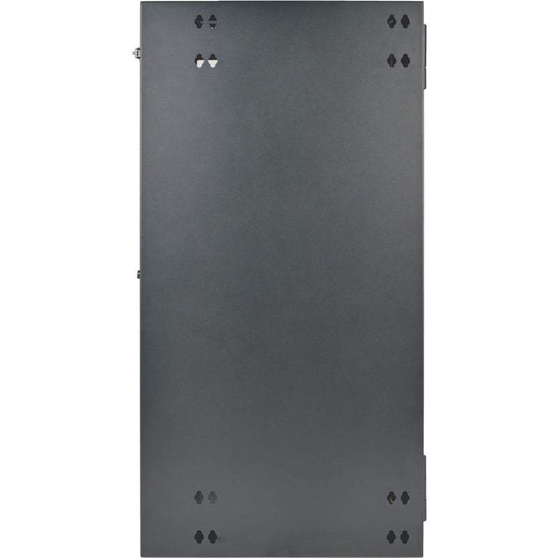 Side panel view of SRW26USG rack enclosure showing mounting points and steel construction