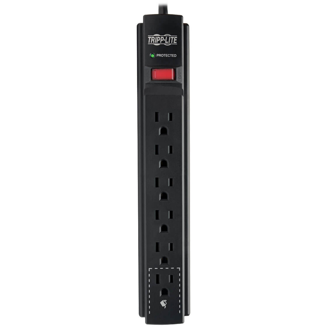 Tripp Lite TLP615B Protect It! 6-Outlet Surge Protector 15 ft. Cord 790 Joules Black Housing Lifetime Warranty  트립 라이트 TLP615B 프로텍트 이! 6개 구석 새프 프로텍터 15ft. 코드 790 줄 블랙 하우징 평생 보증