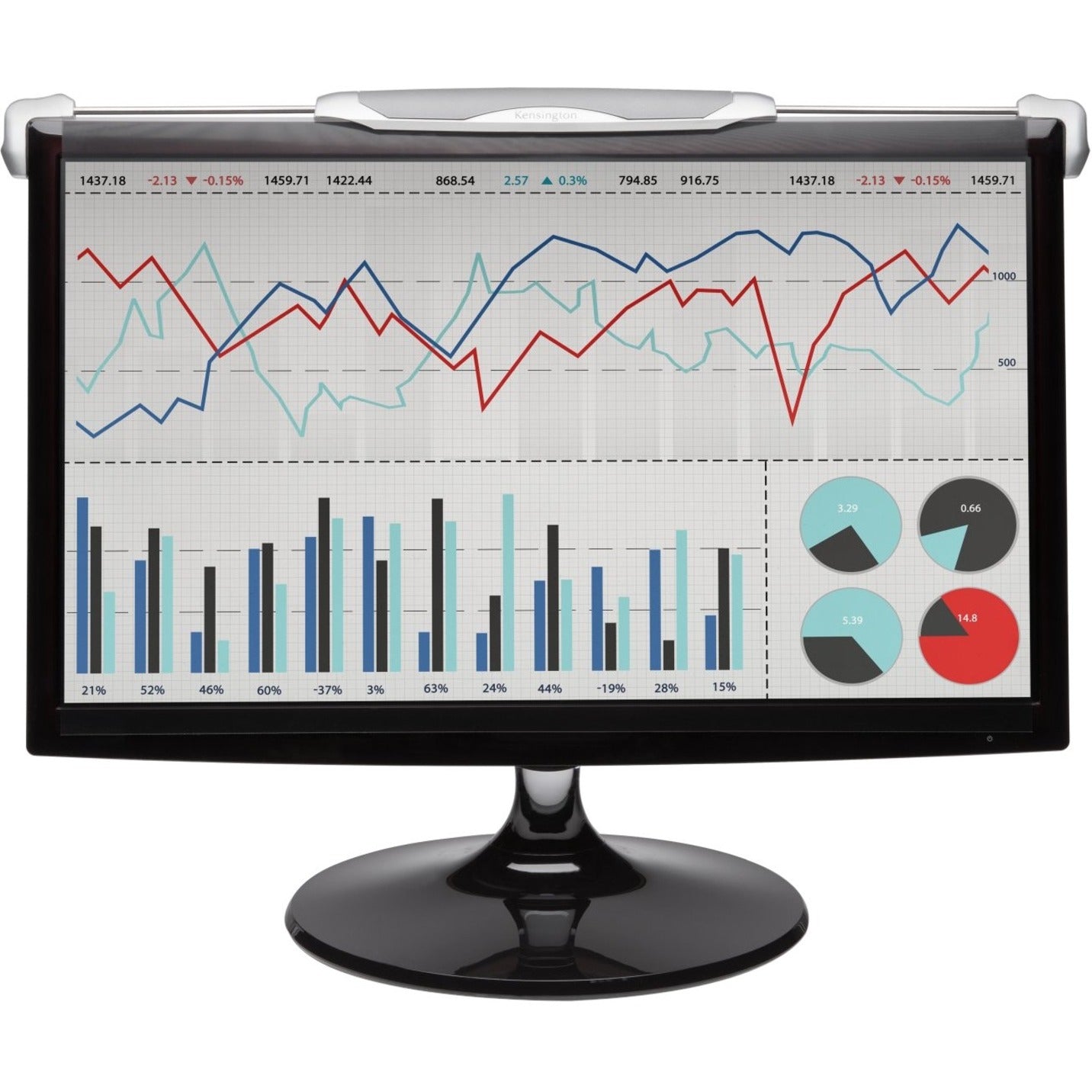 Kensington K55315WW Snap2 Privacy Screen Filter für 22"-24" Widescreen-Monitore Schützen Sie Ihre Privatsphäre und vertraulichen Informationen