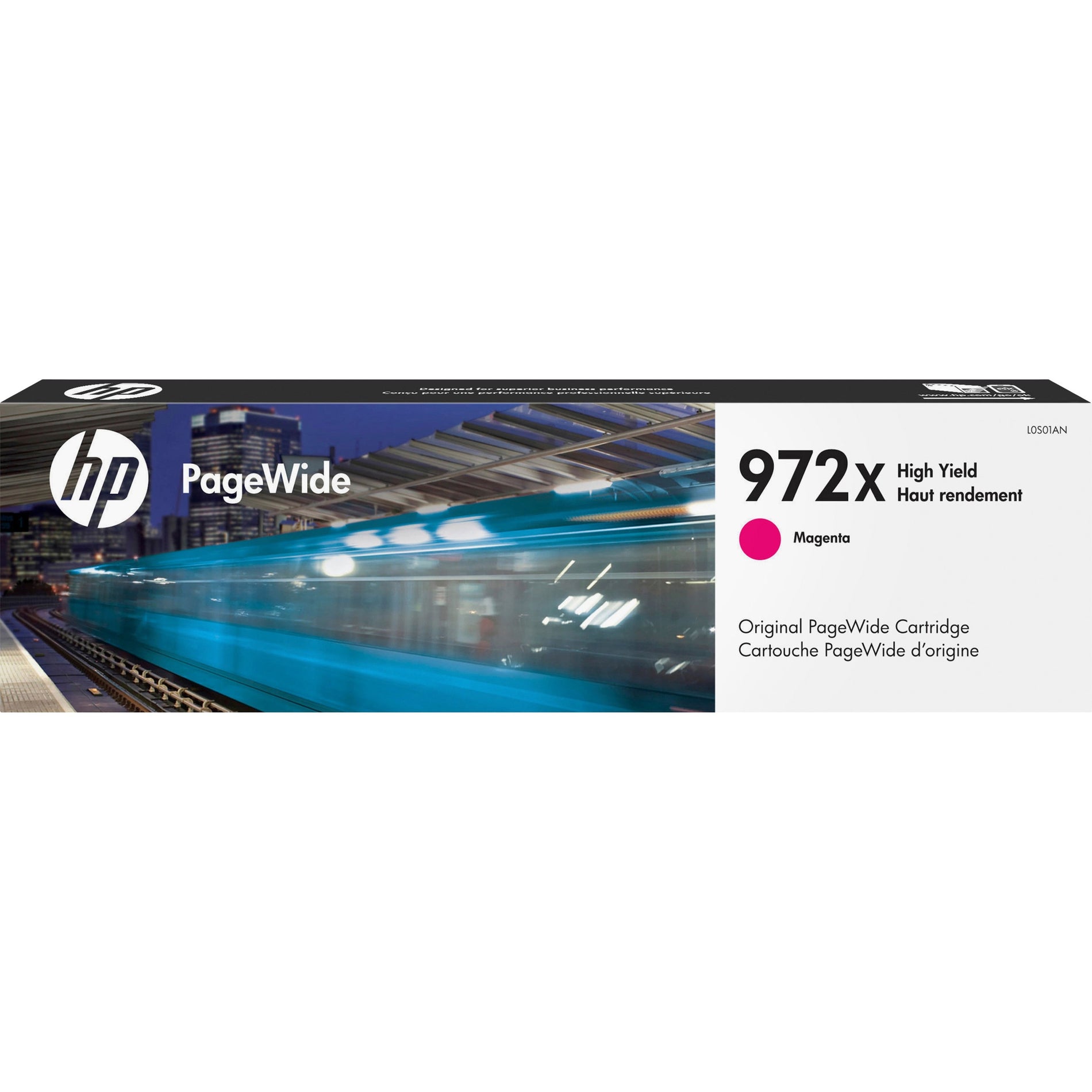 Cartridge 972X L0S01AN PageWide Rendement de 7000 pages Magenta