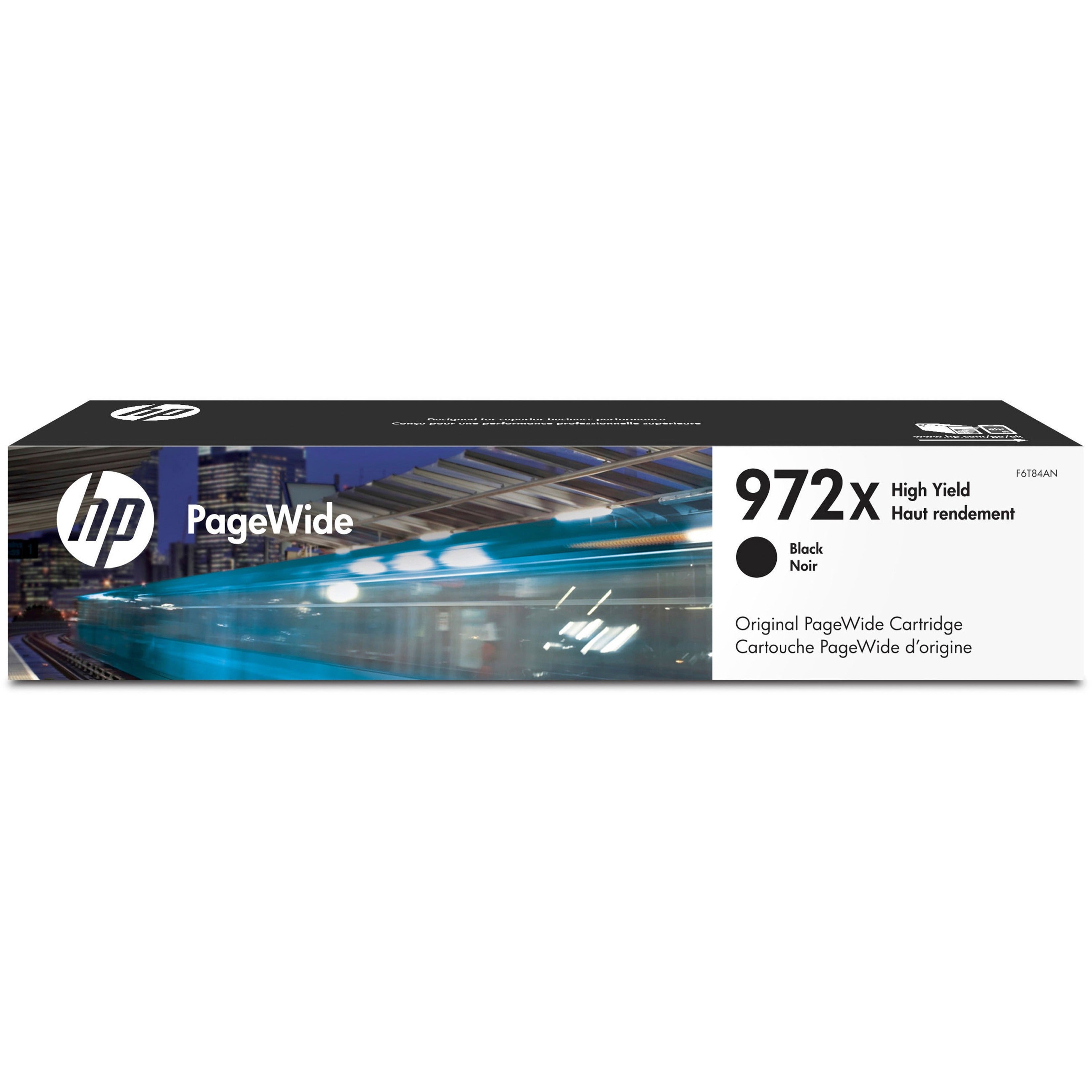 HP F6T84AN 972X หมึกพิมพ์สูงกว่ามาตรฐาน PageWide สีดำ 10000 หน้า