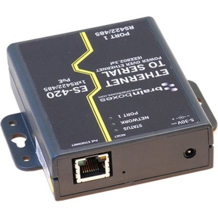 Adattatore Seriale Ethernet Brainboxes ES-420 con 1 Porta RS422/485 PoE Garanzia a Vita Conforme TAA Provenienza Regno Unito
