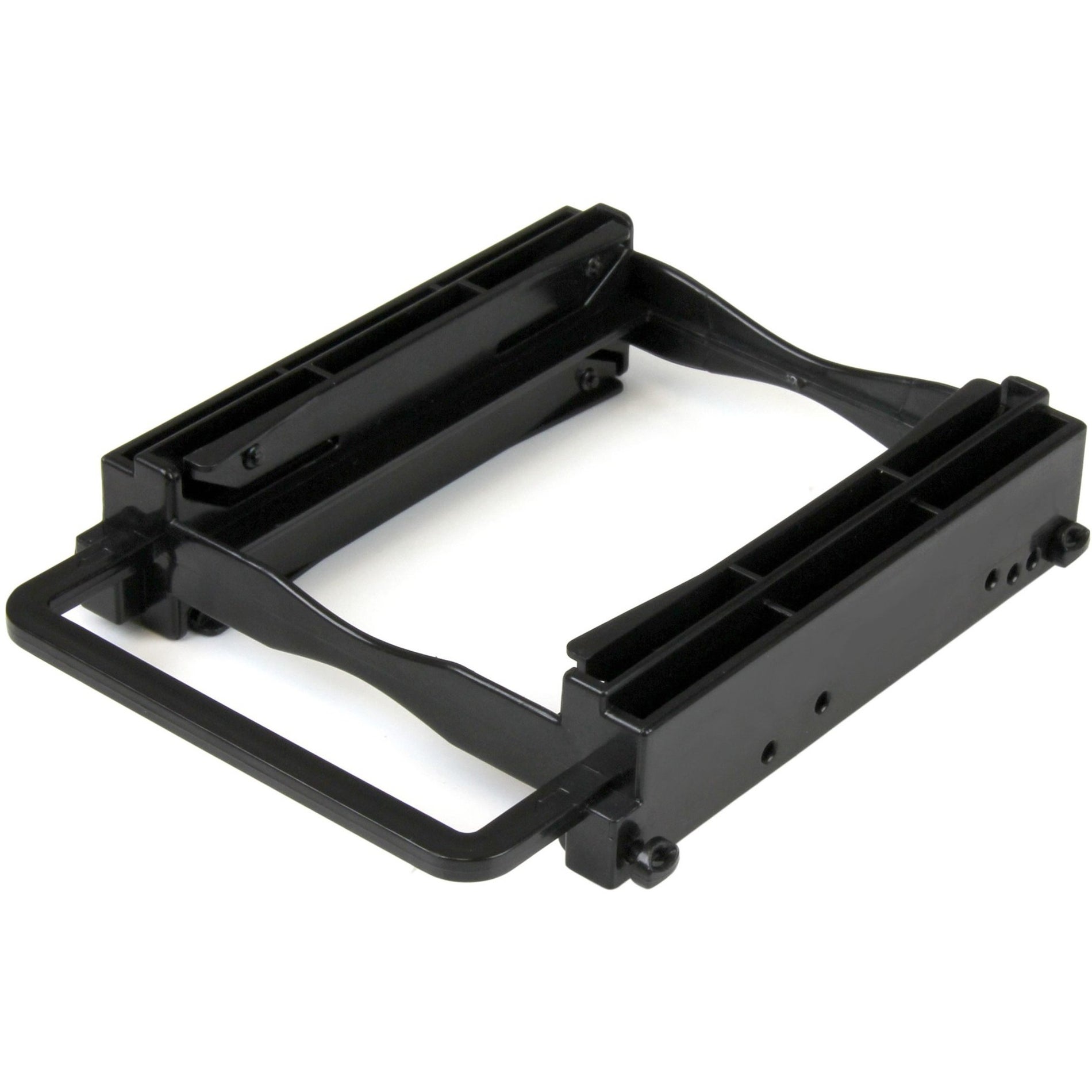 Soporte dual BRACKET225PT de StarTech.com para SSD/ HDD de 2.5" en bahía de disco de 3.5" - Instalación sin herramientas ligero negro