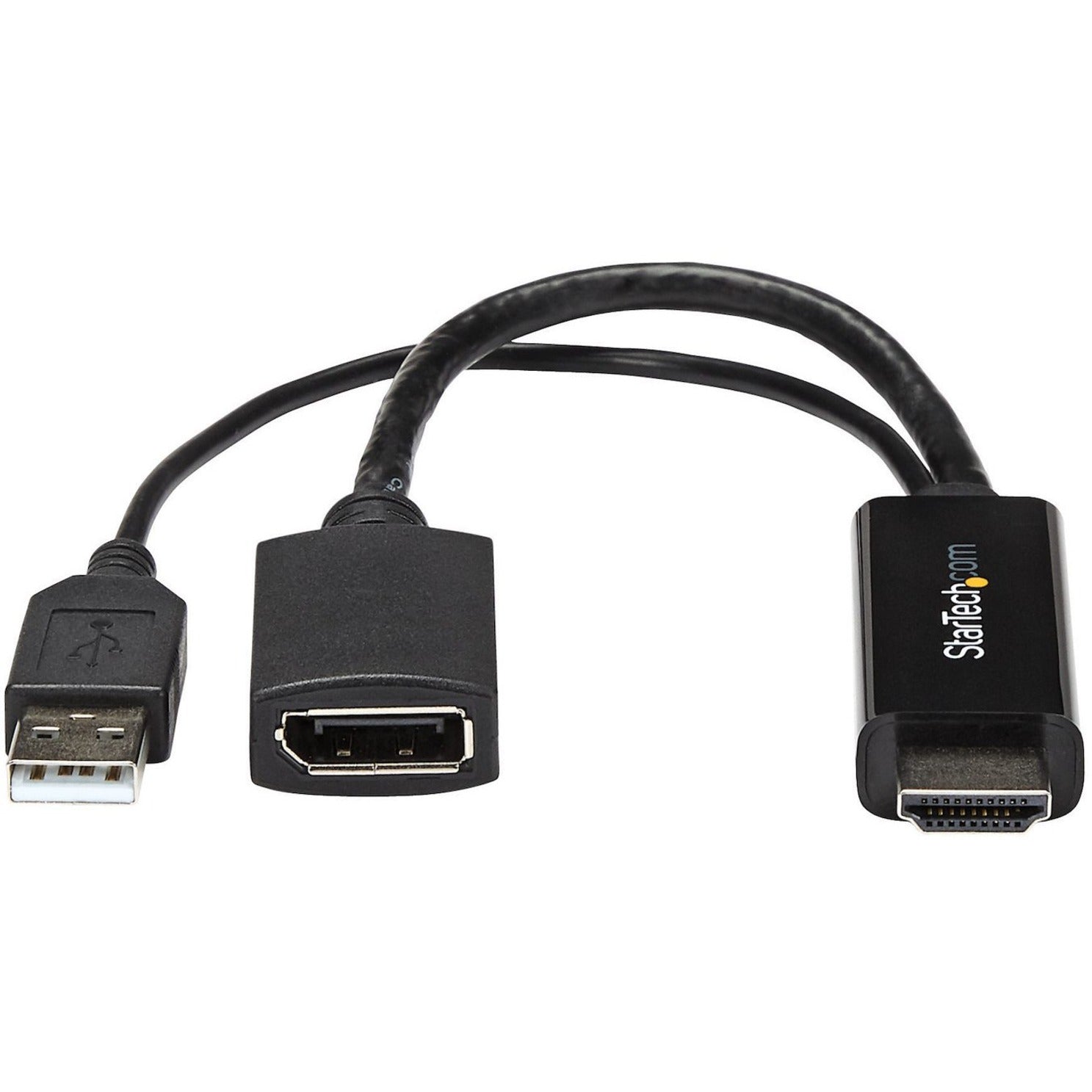 StarTech.com HD2DP HDMI to DisplayPort Converter- HDMI to DP Adapter with USB Power - 4K, Easy Plug-and-Play Video Adapter