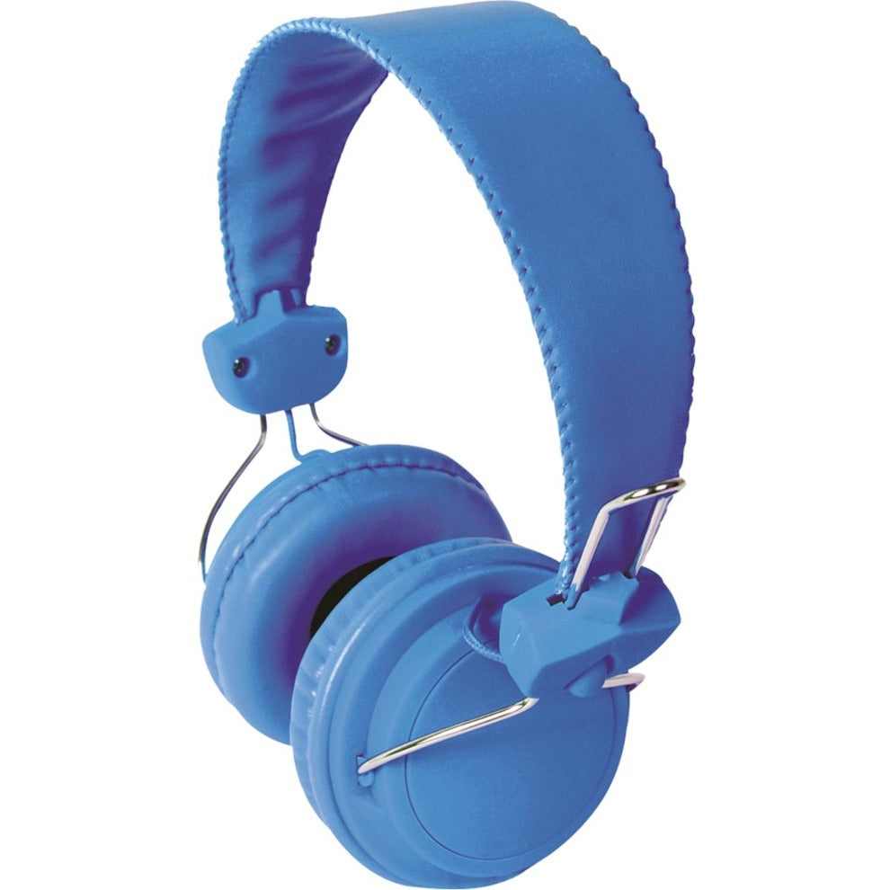 Hamilton Buhl FV-BLU blue stereo headset with padded ear cups and adjustable headband-alternate-image1