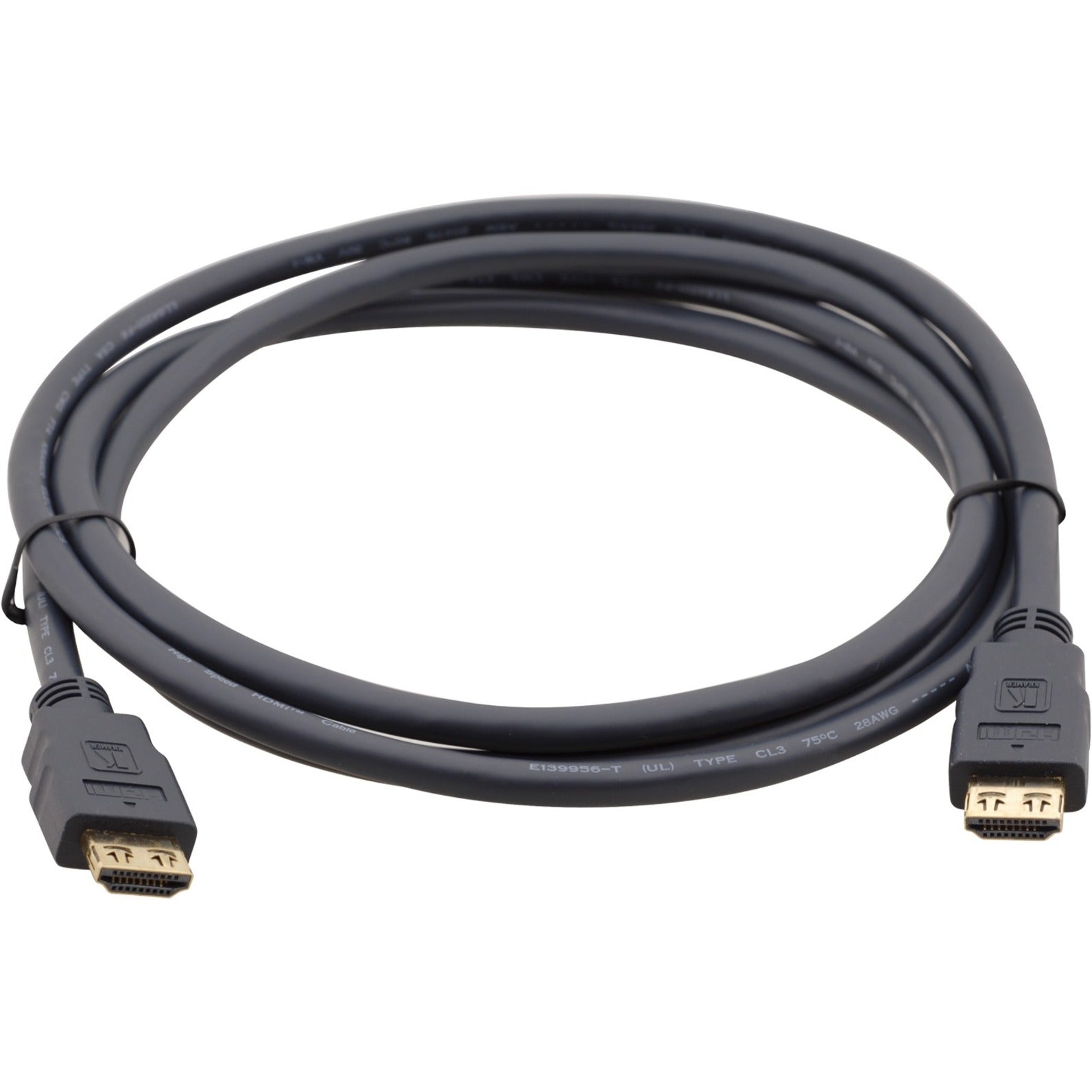 Kramer 97-0101010 Standard HDMI (M) to HDMI (M) Cable 10 ft Gold Plated K-Lock Molded Kramer 97-0101010 Cavo HDMI standard (M) a HDMI (M) 10 ft placcato in oro K-Lock stampato