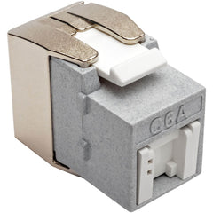 Tripp Lite by Eaton Toolless Cat6a Keystone Network Connector Jack, RJ-45 Female, Gray, TAA Compliant, Enhances High-Speed Networks - N238-001-GY-TFA (Lifetime Warranty)