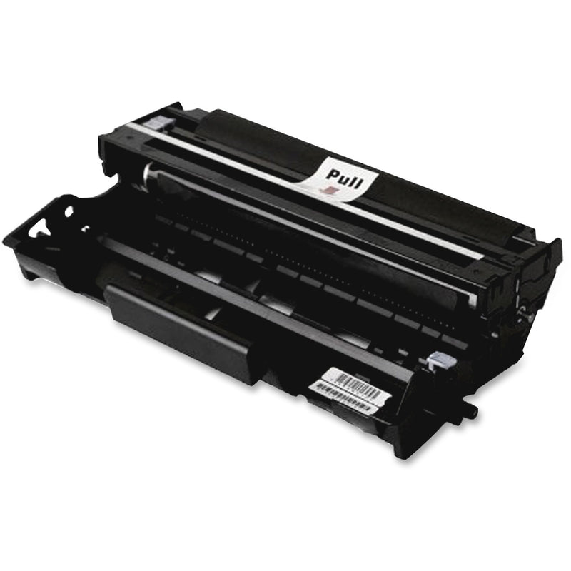 Brother DR820 drum unit showing internal components and pull tab for installation