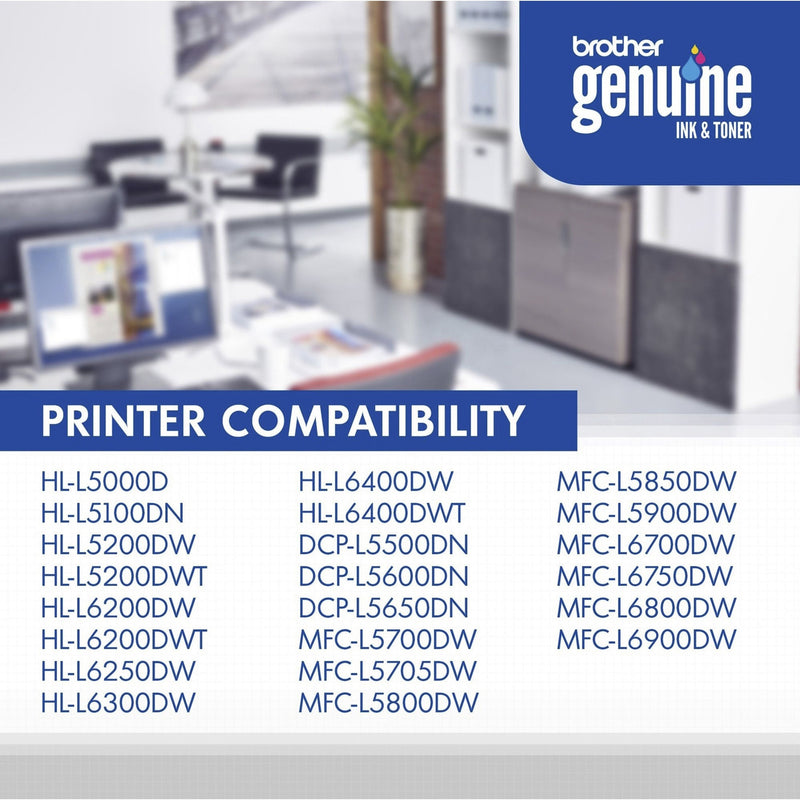 List of compatible Brother printer models with TN820 toner cartridge in office setting