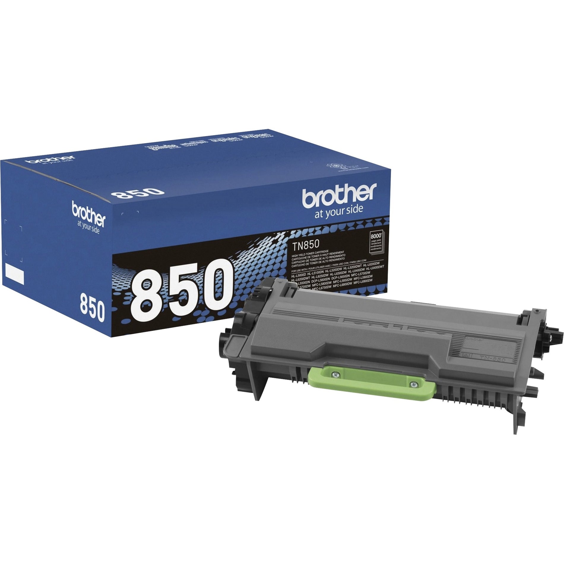 Broer TN850 Hoogrendement Toner Cartridge - Echte Zwarte Laser Toner 8000 Pagina's