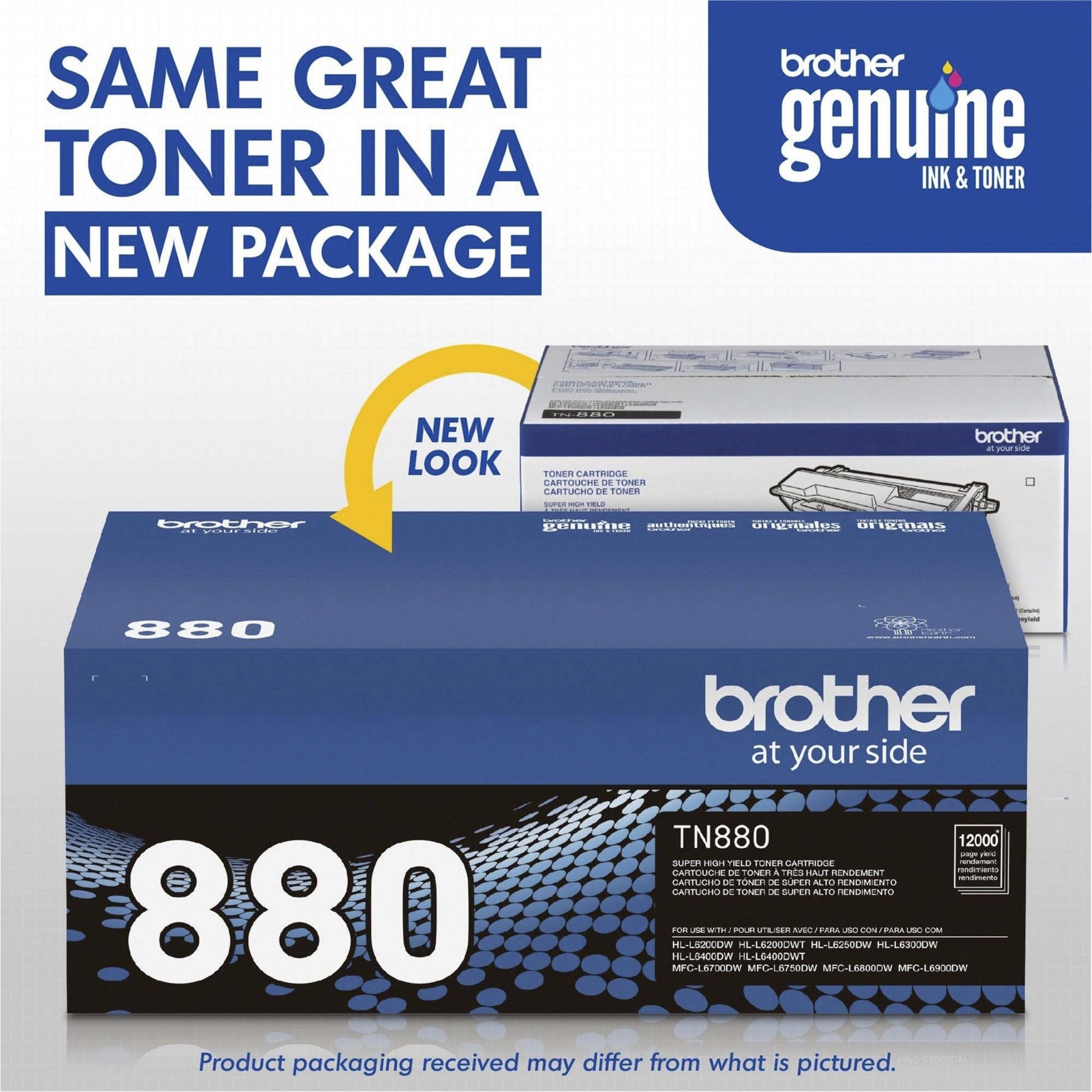 ブラザー TN880 超高収量 トナーカートリッジ、ブラック、12000ページ Brother TN880 超高収量 ブラック、12000ページ