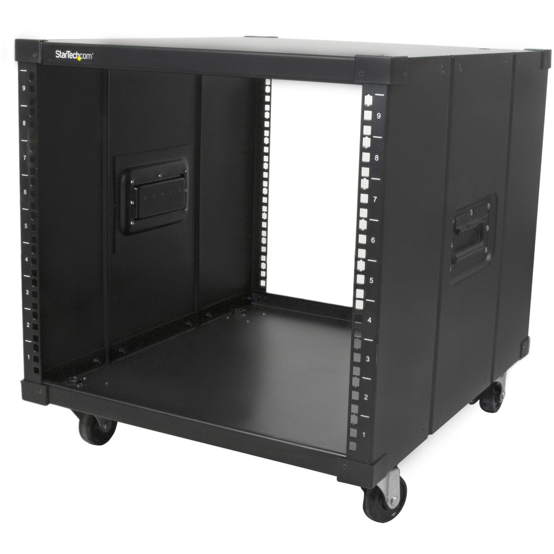 StarTech.com RK960CP Rack de servidores portátil con asas - Gabinete rodante - 9U Montaje fácil Ruedas Negro