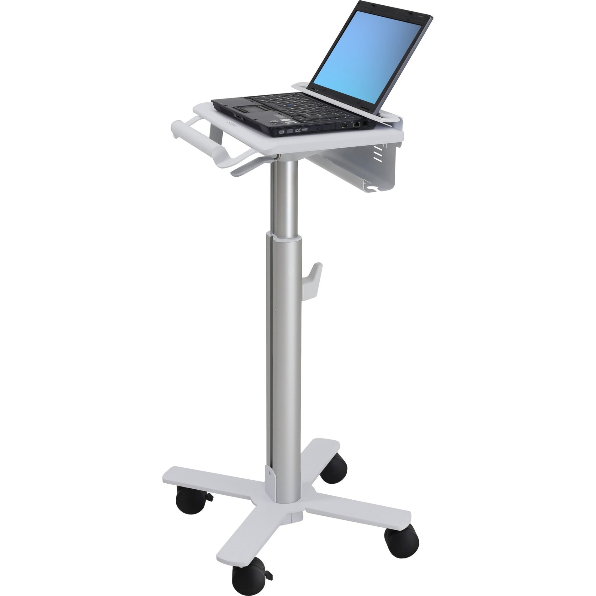 Ergotron StyleView Laptop Cart, SV10-1100-0, Lightweight, Adjustable Height, 32 lb Maximum Load Capacity