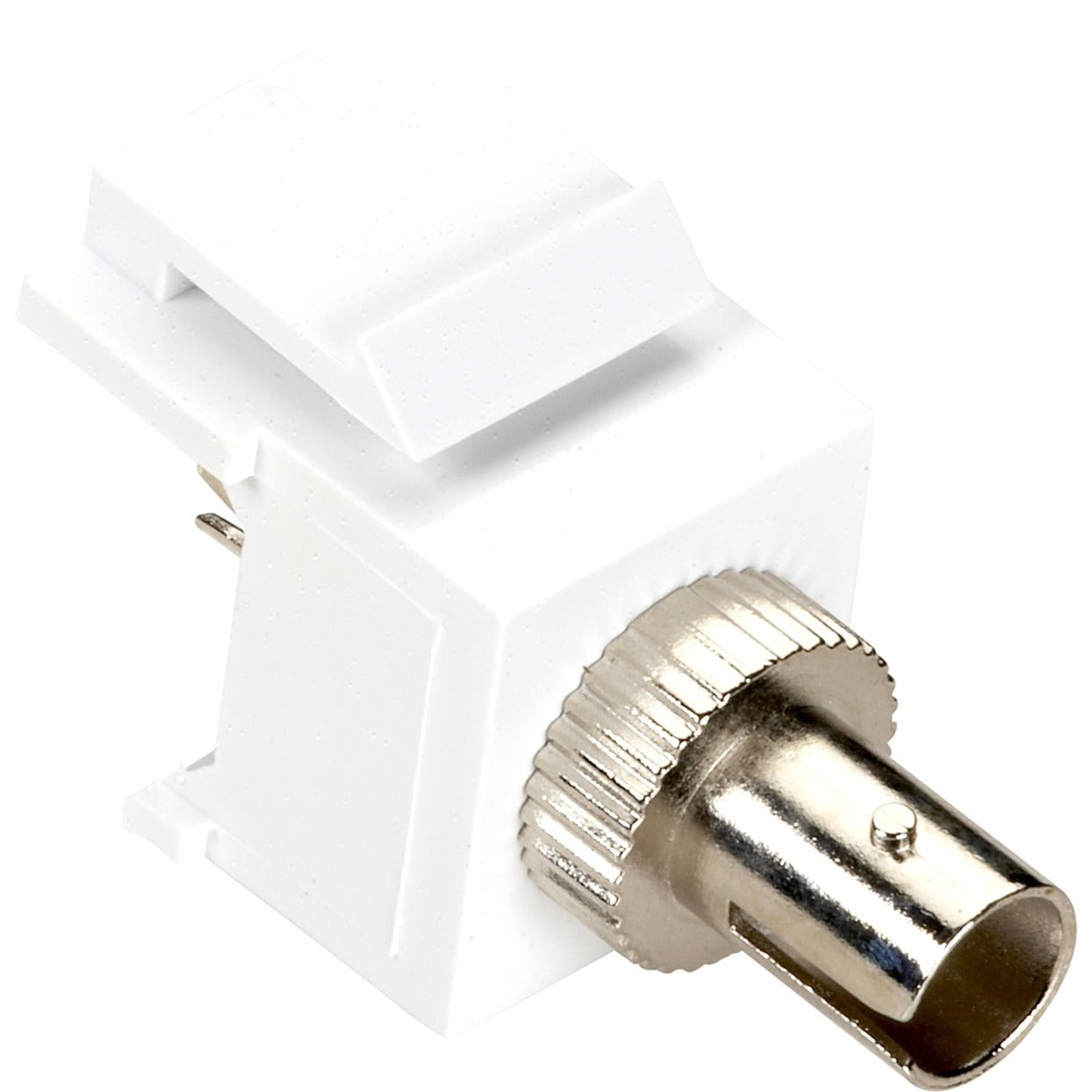 Black Box FMT323-R2 Keystone Snap Fitting - ST, White, Fiber Optic Network Adapter