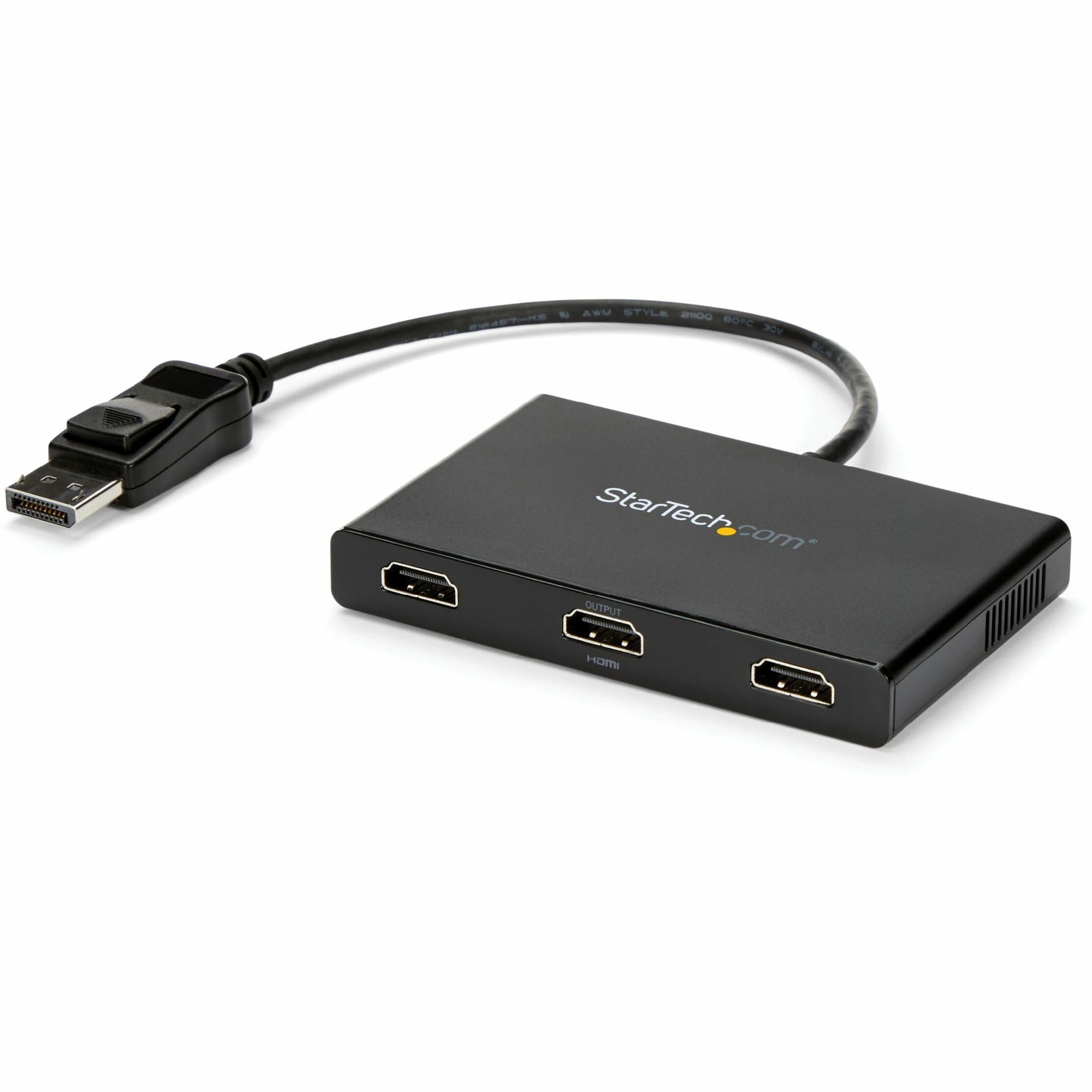 StarTech.com MSTDP123HD DisplayPort to HDMI Multi-Monitor Splitter - 3-Port MST Hub, 4K Video Resolution, 3 Year Warranty, Black